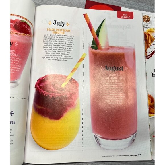 Food Network Magazine Lot 6 Issues 2021 Recipes Features Pasta Burgers Cakes - Picture 15 of 16